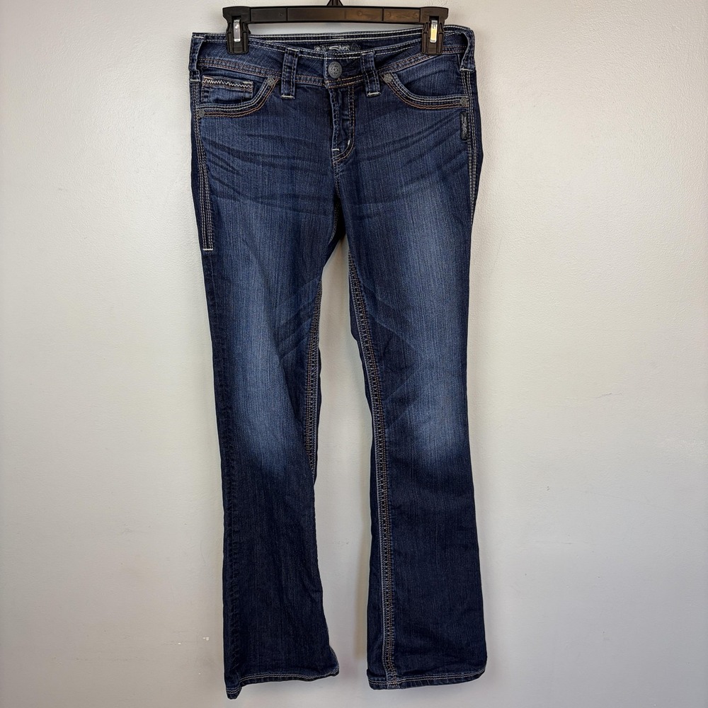 Silver Jeans Co Suki Surplus Jeans Womens 28x32 Dark Bootcut Stretch Denim‎